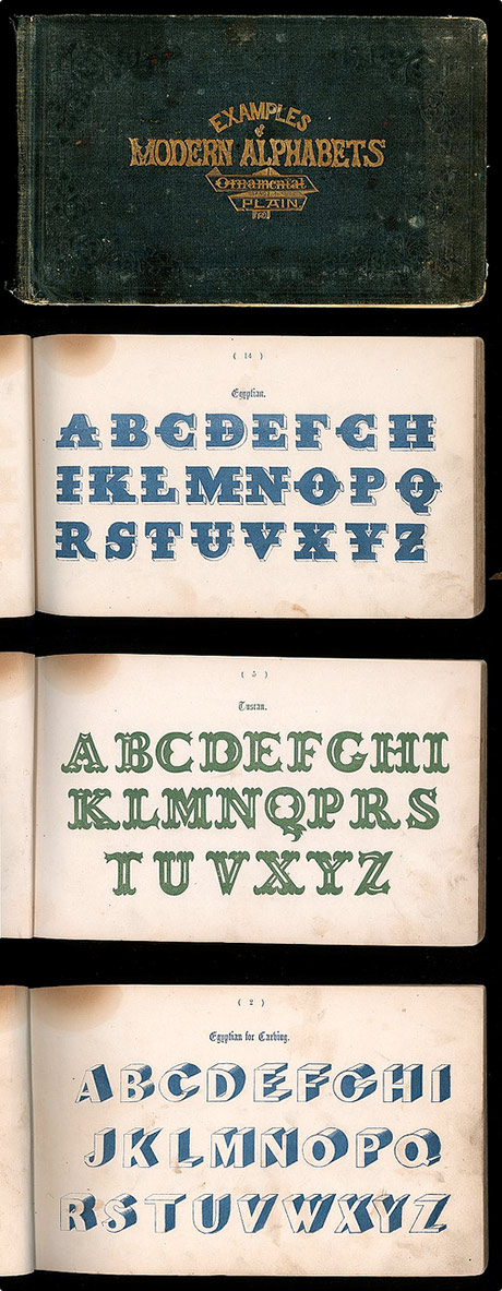 Modern alphabets circa 1864