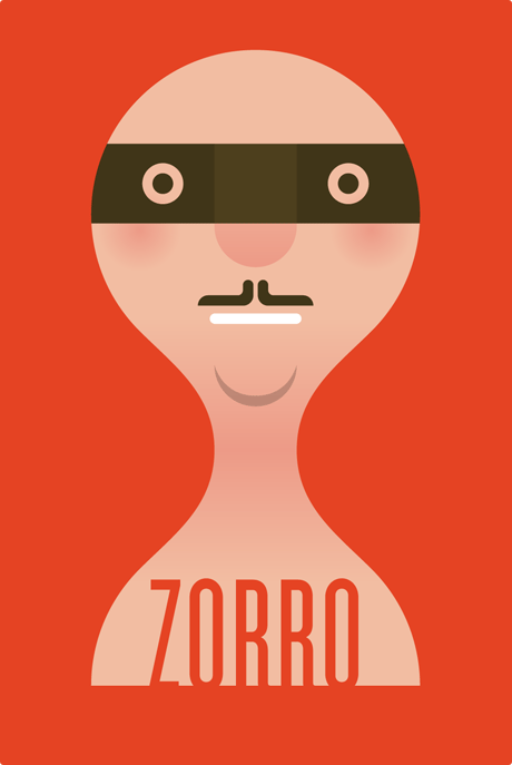 Zorro moustache vector illustration