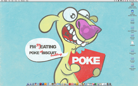 cartoon dog eating biscuit