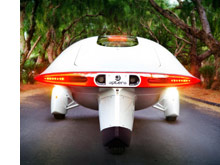 Arse view of aptera car