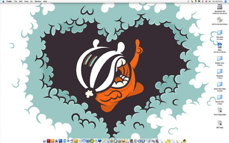 Desktop wallpaper of cartoon badger
