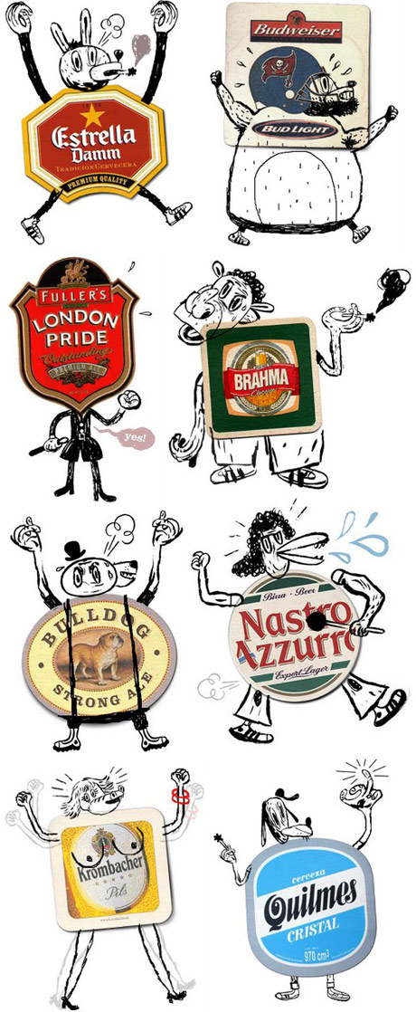 Beer Mat Characters