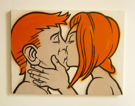 Kissing painting