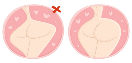 2 cartoon bottoms illustrating butt perfection