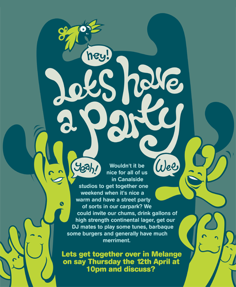 Party poster, vector graphics