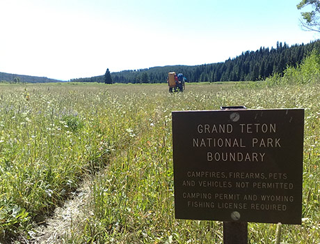 Entering Grand Teton National Park