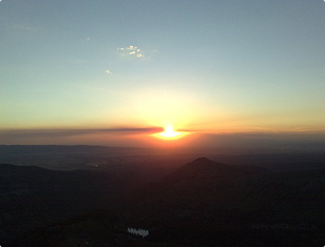 Mountain top sunset
